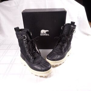 Sorel Caribou Royal Insulated/ Waterproof Boots Black/Chalk Women’s Size 8.5